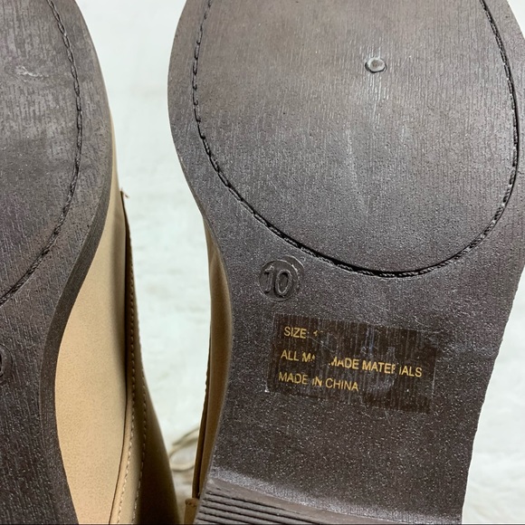 Qupid Embroidered Ankle Lace Up Boots Size 10 - Picture 9 of 12